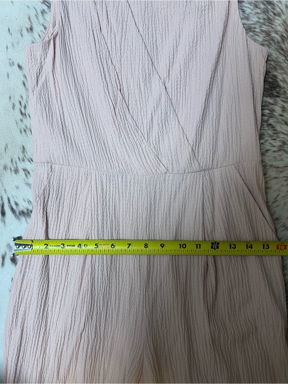 Calvin Klein Sleeveless Wide-Leg Jumpsuit in Light Taupe - Picture 7 of 13